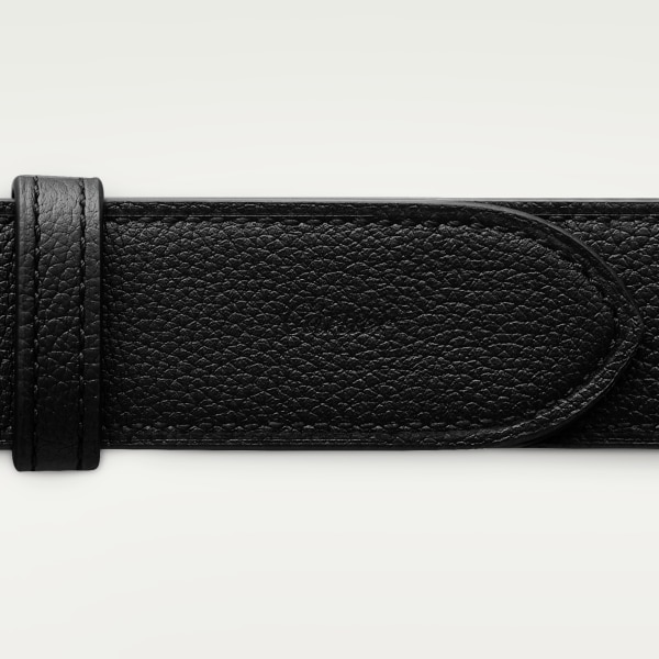Cinturón C Belt Piel de ternera negra/marrón, hebilla acabado paladio